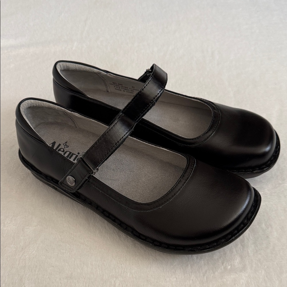 NWOT Alegria by PG Lite | Belle Leather Mary Jane Shoe BEL-640 Black (40/9.5-10)